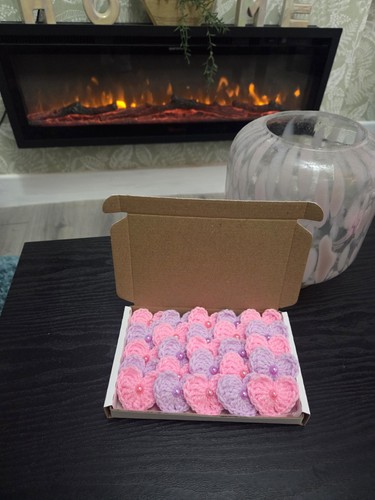 Crochet hearts handmade - hearts, 25