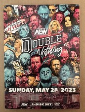 AEW Double Or Nothing 2023 DVD Wrestling Damaged Case ROH NJPW PWG WWE