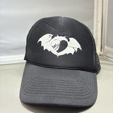 Clandestine Industries Bartskull Bat Logo Black White Trucker Hat Snapback FOB