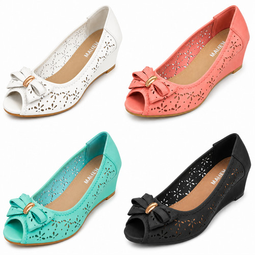Womens wedge mid - heel, toe