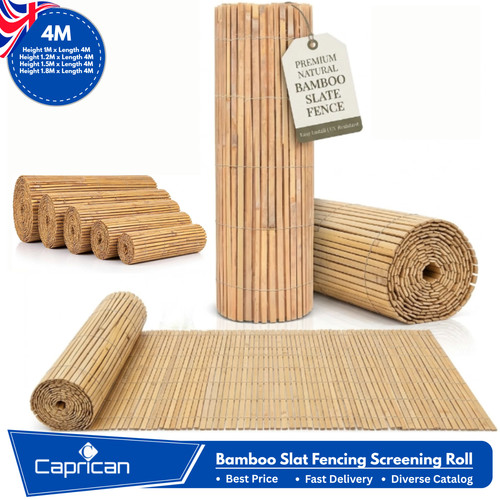 Bamboo slat fencing - 4m,