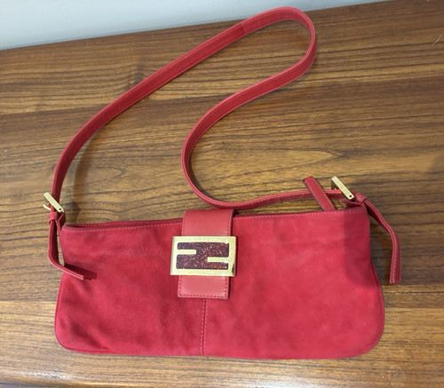 Fendi pink suede leather - fendi,