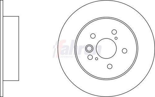 Rear brake disc for toyota - 2x,
