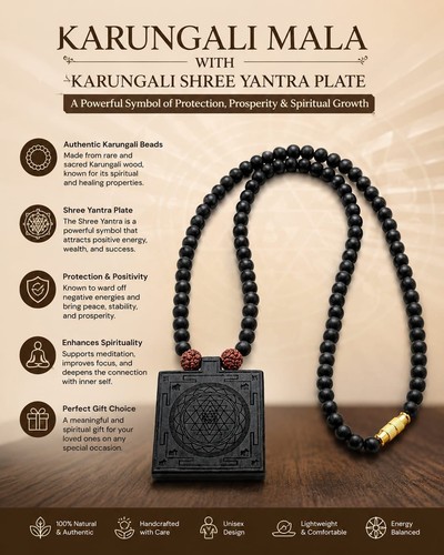 Karungali mala black - mala, ebony