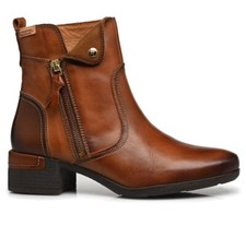 Pikolinos Womens Boots Malaga W6W Casual Zip-Up Ankle Leather, Brandy. Size UK 5