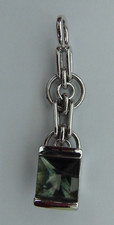 Pierre Lang Chrome Link & simulated glass stone Pendant