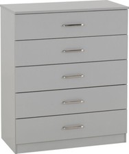 DAKOTA LIGHT GREY 5 DRAWER