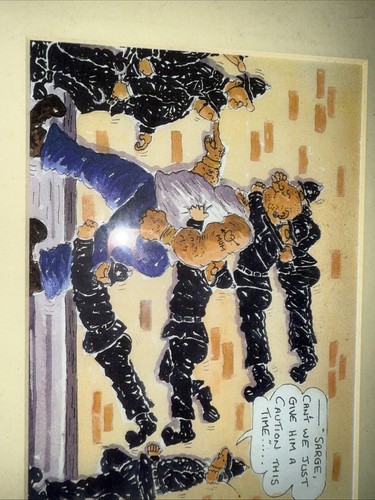 Police humour print framed - print,