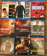 JOB LOT 25 ACTION BLU-RAYS DIE HARD/ BOURNE/ MISSION IMPOSSIBLE/ TAKEN/ LETHAL W