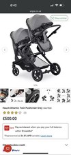 Hauck atlantic Twin Pushchair,car Seat And Adaptor,rain Cover