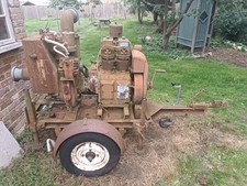 Lister Petter Diesel stationary Engine Water Pump On Trailer