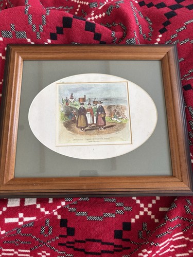 Antique framed print women - print,