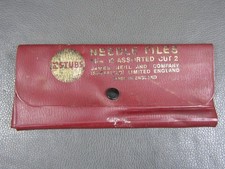 Vintage set PS Stubs needle files old tools in sleeve