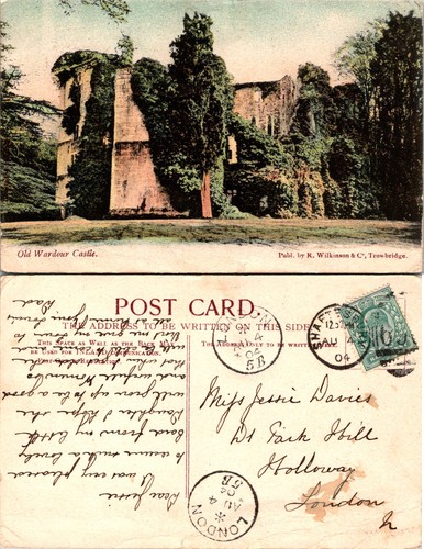 Old wardour castle - wardour, postcard