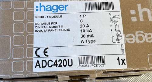 Hager adc420u rcbo - hager, type