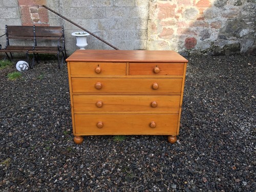 Vintage pine chest drawers - vintage,