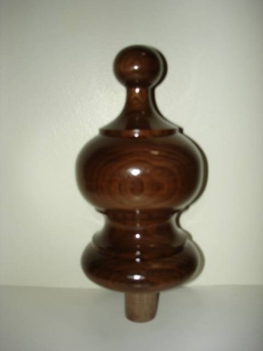 Wood finial unfinished - wood,