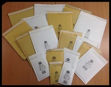 WHITE / GOLD GENUINE JIFFY PADDED BAGS / ENVELOPES 'ALL SIZES' 24h DEL