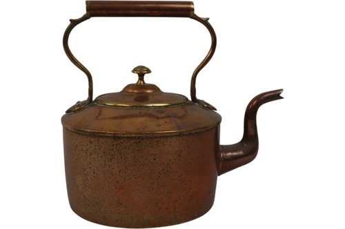 Vintage copper tea kettle - vintage,