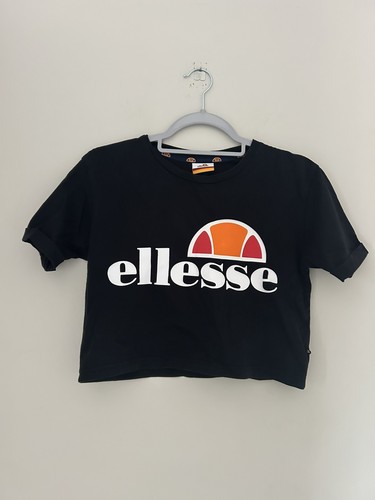 Ellesse black cropped shirt - black,