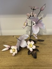 Boehm Blue Hibiscus with Peach