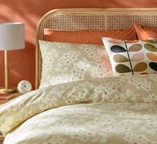 Orla Kiely Retro Bedding Wisteria Taupe DOUBLE Duvet Cover + 2 Pillowcases BNIP