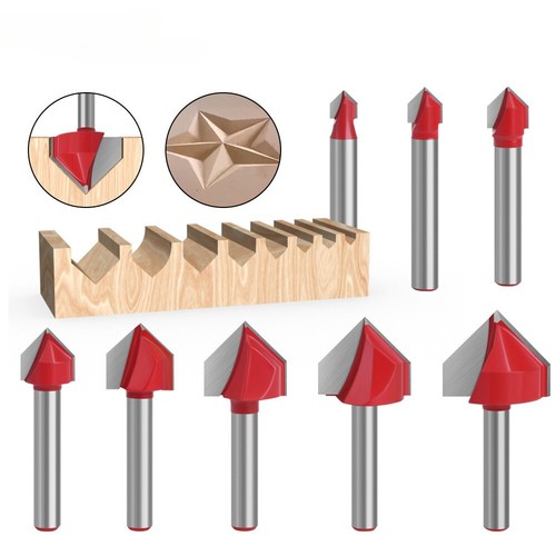 Shank v groove - 1/4", v-groove