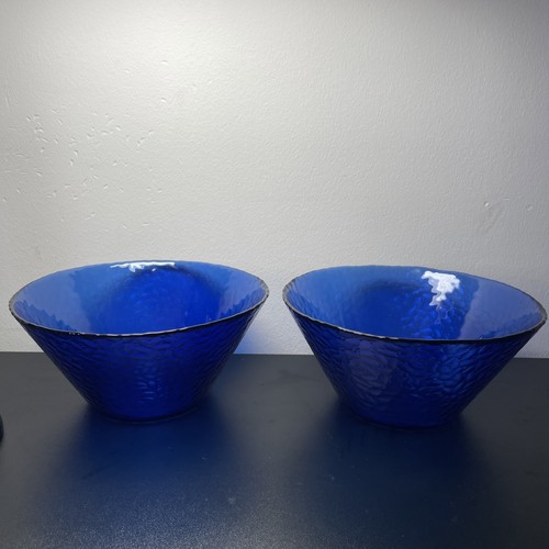 Pair vintage cobalt blue - pair,