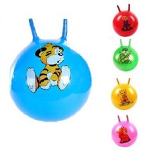 15" Kids Jump & Bounce Space Hopper Bouncer Retro Ball Outdoor Toy 