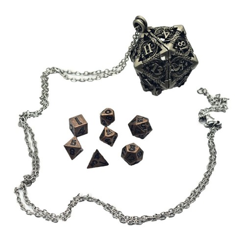 Metal dnd dice polyhedron - dnd,