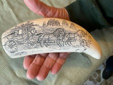 Scrimshaw Sperm whale tooth