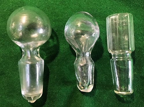 Three antique french glass - three,