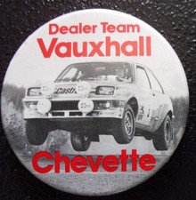 DEALER TEAM VAUXHALL CHEVETTE 2300HS Genuine Original 1970s Promotional Badge