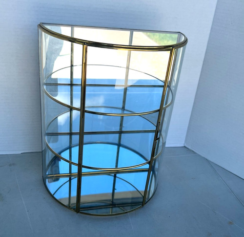 Vtg brass glass - &,