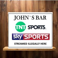 Personalised Novelty Sky sports tnt bt metal wall sign gift man cave bar pub