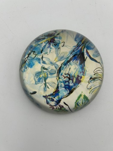 Vintage bird paperweight glass - vintage,