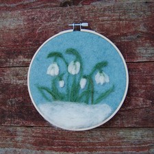 Needle Felted Wool Snowdrops