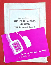 1957 Ford Anglia 100E 2 Pedal Control Automatic Sales Brochure & Road Test MINT!