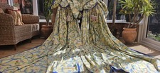 BESPOKE FLORAL LINED CURTAINS & PELMET 98" DROP BY 79" WIDTH