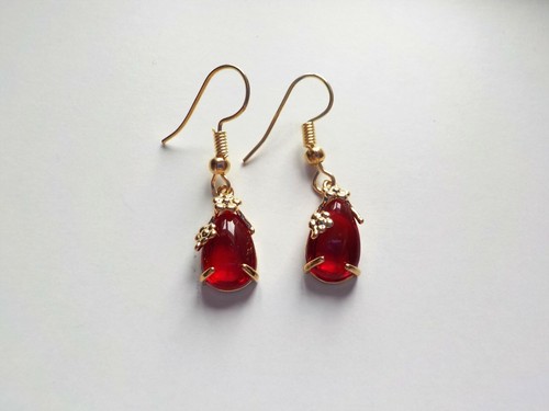 Small faux gem tear drop - tear,