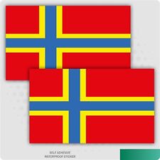 2 x Orkney Islands Emblem Flag Vinyl Stickers Car Van Truck Taxi Lorry