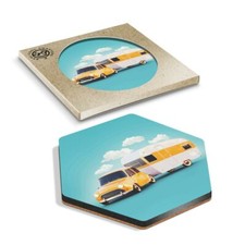 Hexagon coaster caravan - hexagon,