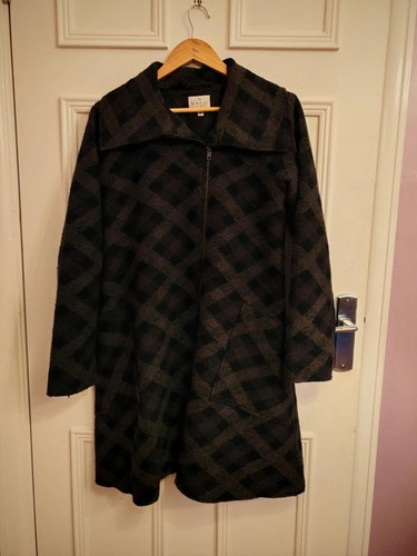 Masai wool check - swing, coat