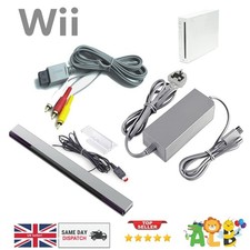 Nintendo Wii Cables: Power Supply + AV Lead Cable + Sensor Bar brand new