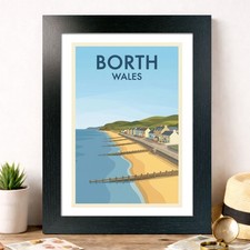 Borth, Wales Travel Poster