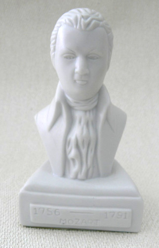Mozart bust vintage ceramic - mozart,