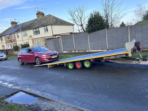 Flat tilt bed trailer car - tilt,