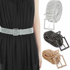 Ladies Full Diamante Rhinestone Belt Band Women Waist Chain Lady Charm Fashion