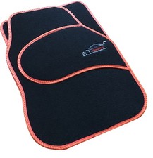 Full Black Carpet Floor Car Mats with Coloured Border For All Toyota Models