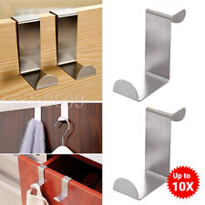 Over Door Hook Stainless Steel Reversible Cupboard Drawer Metal Hooks Hanger